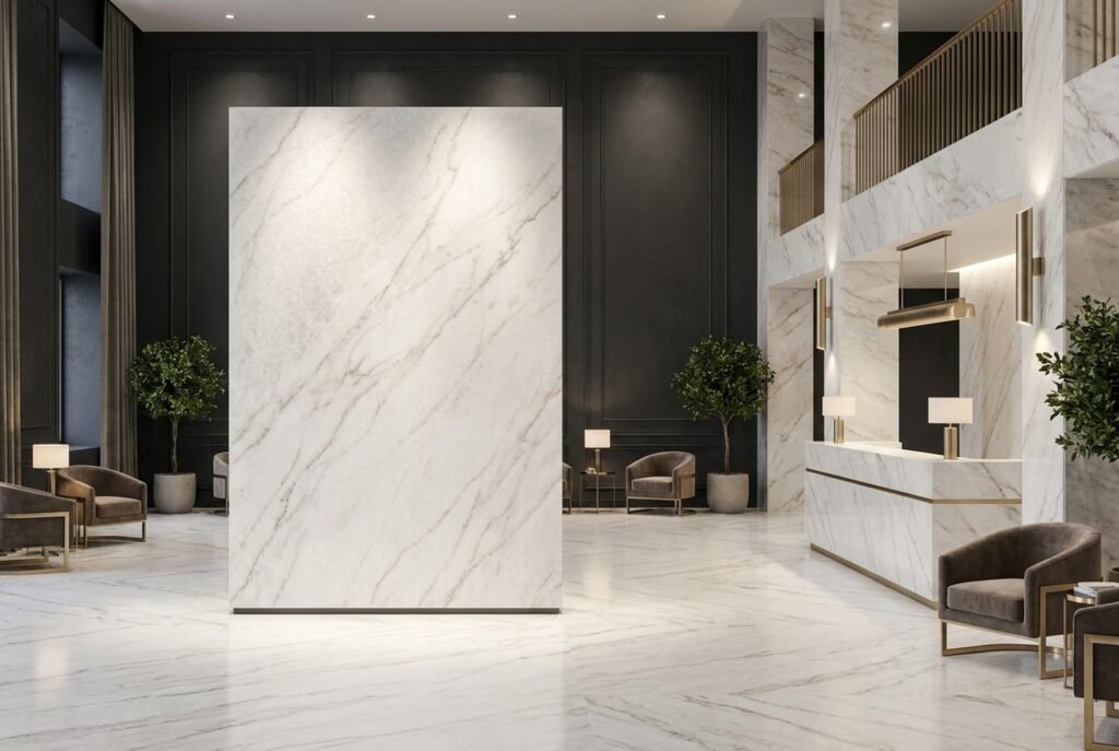 Indian Makrana White Marble illustrative product visualization