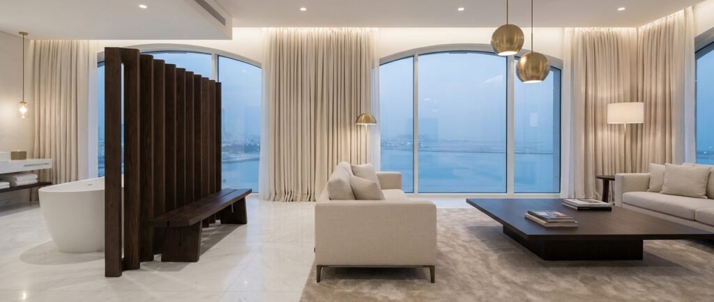 Bahrain Waterfront Hotel Suite Inspiration architectural concept visualization